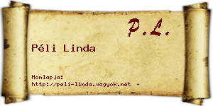Péli Linda névjegykártya